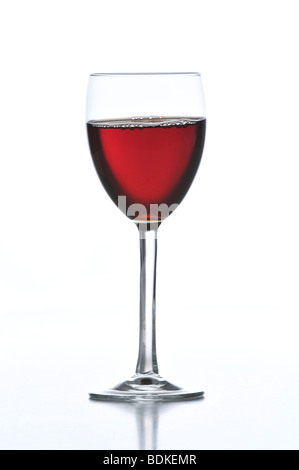 Glass of red wine isolated on a white background Stock Photo