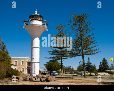 Tipara Lighthouse at Wallaroo, Yorke Peninsula South Australia Stock Photo