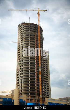 Construction of a new office in Astana, Kazakhstan Stock Photo