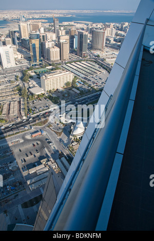 Bahrain World Trade Center Manama Wind Turbines Stock Photo
