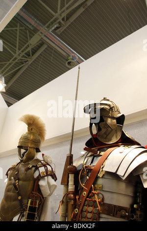ancient roman army uniform at exhibition Stock Photo