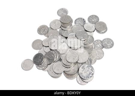 Silver Coins Stock Photo