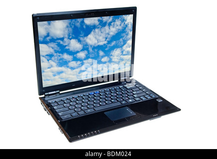 a modern expensive notebook isolated on white, with clipping path Stock Photo