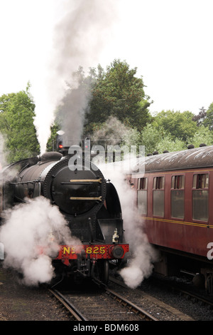 NYMR, Steam train, North York Moors Railway, Pickering Station platform, North Yorkshire, England UK Stock Photo