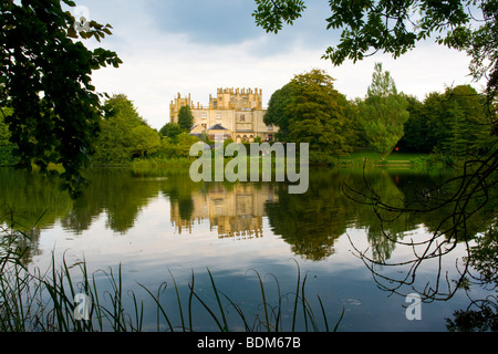 Lake in the grounds of Sherborne Castle, Dorset England