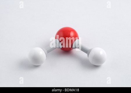 Water 3D molecular model. Stock Photo