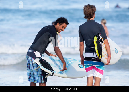 Surfers at Bondi Beach in Sydney, Australia Stock Photo