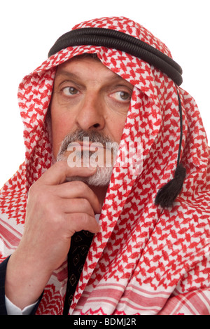 arab businessman looking thoughtful Stock Photo