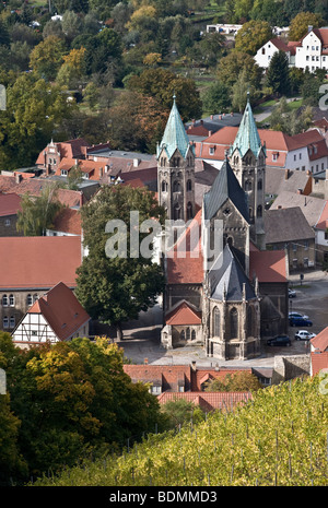 Freyburg/Unstrut, Blick vom Edelacker auf die Stadtkirche