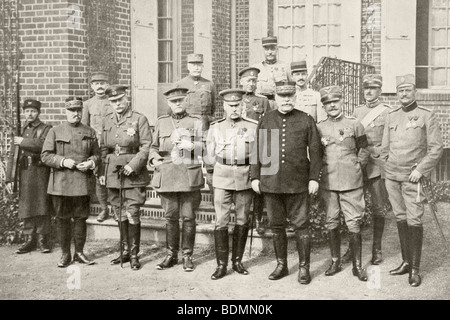 Second reunion of the Allied Council of War, March 1916.  Full details in Description.