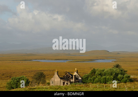 Abandoned croft, Acha Mor, Isle of Lewis, Scotland Stock Photo