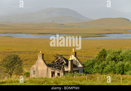 Abandoned croft, Acha Mor, Isle of Lewis, Scotland Stock Photo