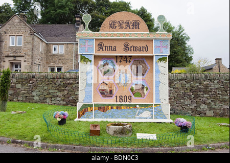 2009 'Well Dressing' in Eyam, 'Peak District' ,Derbyshire,England Stock Photo