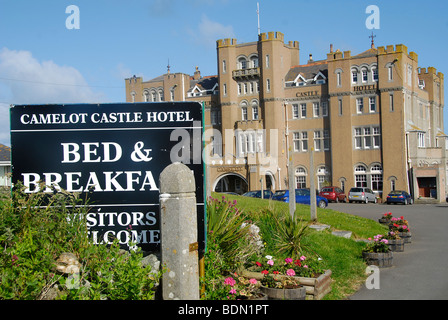 Camelot Castle, King Arthur's Hotel, Bed and Breakfast, Tintagel, North Cornwall Coast, England, UK Stock Photo