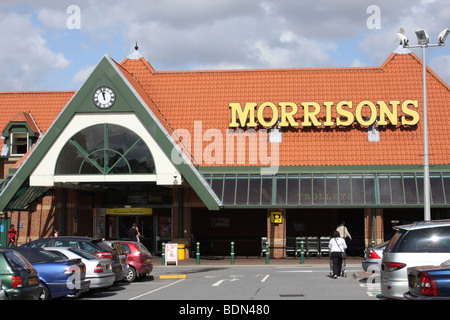 A Morrisons supermarket in a U.K. city. Stock Photo