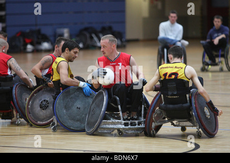 Wheelchair Rugby, German National Team Deutschland1 vs. Deutschland2, Koblenz, Rhineland-Palatinate, Germany, Europe Stock Photo