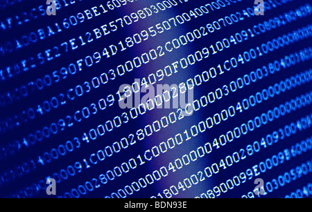 Binary code an abstract background Stock Photo