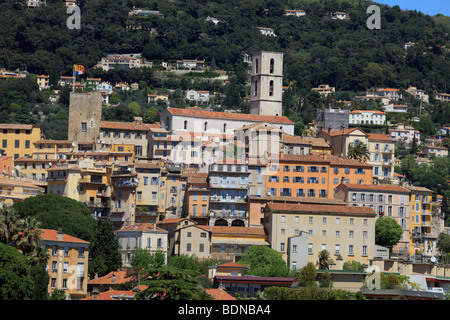 Overview of the medieval mediterranean city of Grasse Stock Photo