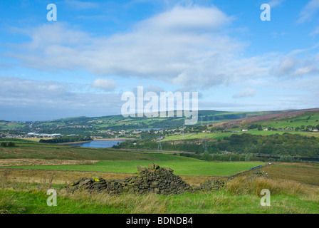 Tintwistle, Hadfield and Bottoms Reservoir, Longdendale, Peak National Park, Derbyshire, England UK Stock Photo