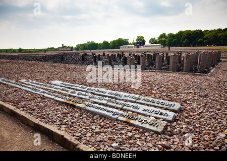 Memorial to the Roma and Sinti people murdered at Buchenwald Nazi Concentration Camp, Ettersberg, Germany, Europe Stock Photo