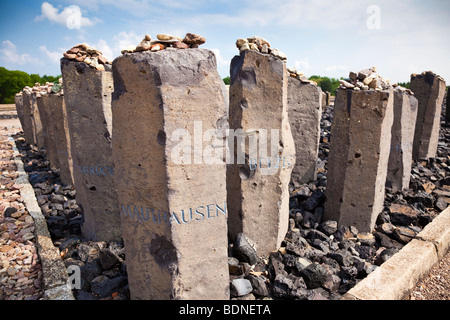 Memorial to the Roma and Sinti people murdered at Buchenwald Nazi Concentration Camp, Ettersberg, Germany, Europe Stock Photo