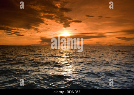 Sunset, Lake Kariba, Zimbabwe Stock Photo