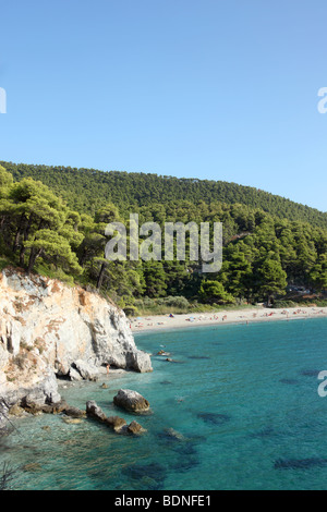 kastani beach on greek island of skopelos used in the filming of mamma mia Stock Photo