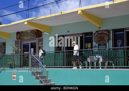 bar in Castries - Saint Lucia Island - Caribbean Stock Photo