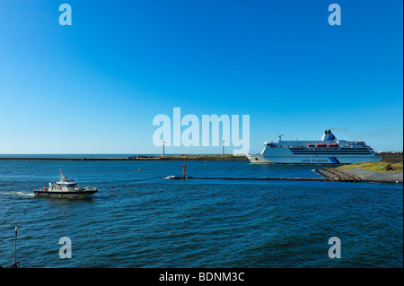 Dfds seaways on the way to Newcastle from the harborin IJmuiden the Netherlands Stock Photo