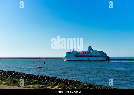 Dfds seaways on the way to Newcastle from the harborin IJmuiden the Netherlands Stock Photo