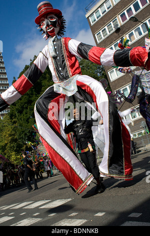 Tall guy at Notting Hill Carnival 2009 Stock Photo