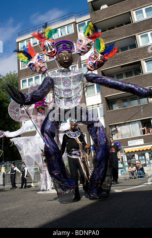 Tall guy at Notting Hill Carnival 2009 Stock Photo