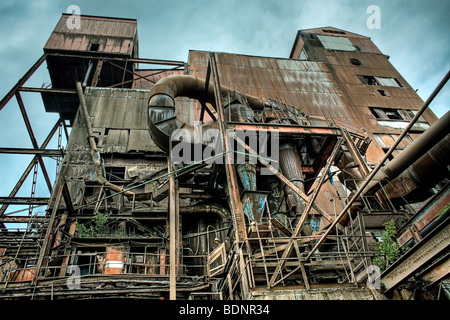 Exterior view of a redundant factory Stock Photo