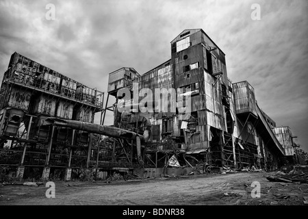 Exterior view of a redundant factory Stock Photo