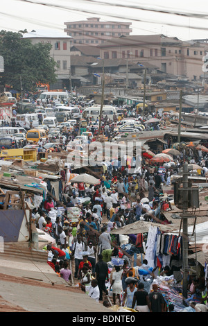 The very busy Kejetia Market in central Kumasi. Ghana. West Africa. Stock Photo