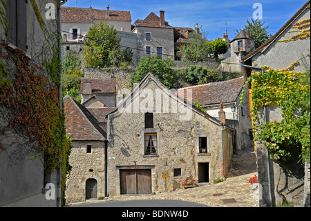 Beautiful medieval town of Angles sur l' Anglin, France Stock Photo