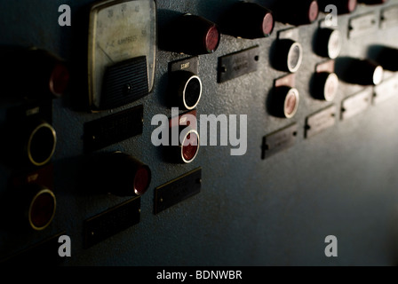 An old control board at Hudson Psychiatric Hospital Poughkeepsie, Stock Photo