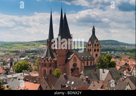 Marienkirche Church, landmark of Gelnhausen, Hesse, Germany, Europe Stock Photo