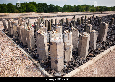 Memorial to the Roma and Sinti people murdered at Buchenwald Nazi Concentration Camp, Ettersberg, Germany, Europe Stock Photo