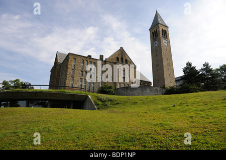 Cornell University, McGraw Tower and Uris Library. Stock Photo