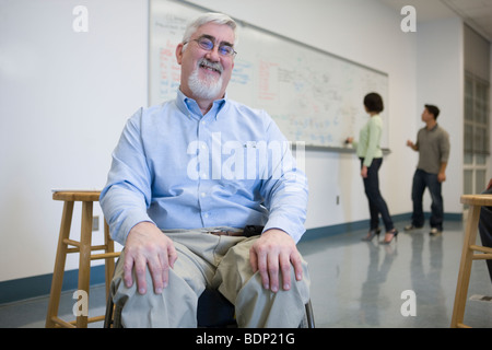 University professor in a classroom Stock Photo