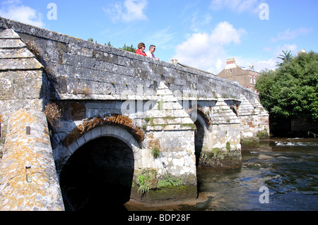 Stone bridge over River Avon, Christchurch, Dorset, England, United Kingdom Stock Photo