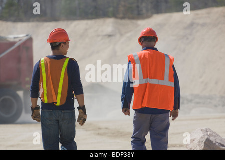 Two engineers at a plant Stock Photo