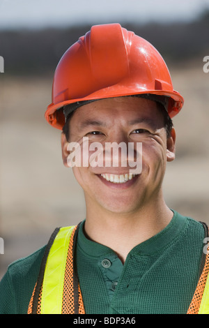 Portrait of an engineer smiling Stock Photo