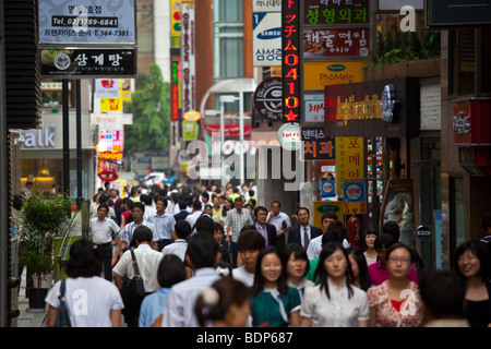 Myeongdong Market in Seoul South Korea Stock Photo