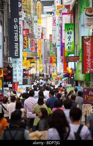 Myeongdong Market in Seoul South Korea Stock Photo