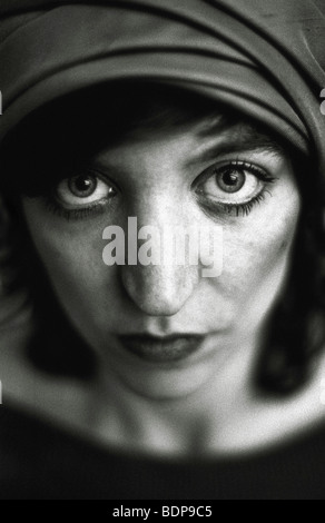 Close up of a middle aged womans face Stock Photo