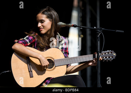 Swiss singer-songwriter Lea Lu performing live at Rock The Docks Open Air in Zug, Switzerland, Europe Stock Photo