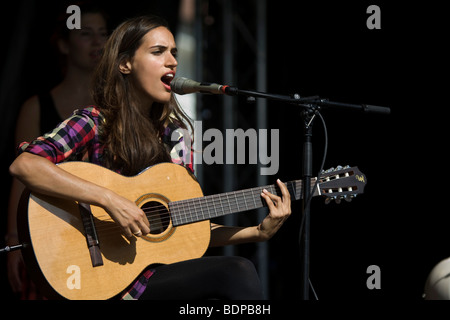 Swiss singer-songwriter Lea Lu performing live at Rock The Docks Open Air in Zug, Switzerland, Europe Stock Photo