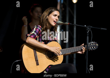 Swiss singer-songwriter Lea Lu performing live at Rock The Docks Open Air in Zug, Switzerland, Europe Stock Photo